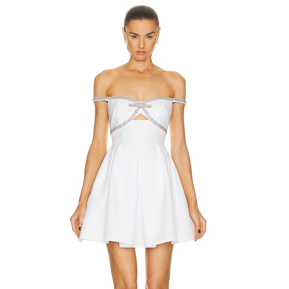 Self Portrait White off the shoulder dress